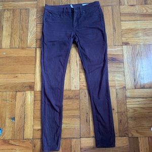 RAG & BONE/JEAN Mulberry Wine Color Legging Skinny